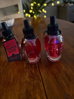 Nwt Bundle of (3) wallflower refill bottles of skull shaped “Vampire Blood”